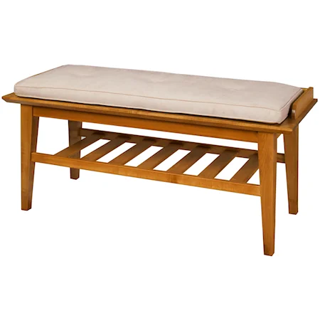 Contemporary Transitional Bench with Bench Pad